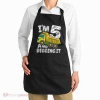 Five Construction 5th Birthday Gifts Fourth Boy 5 Years Old Apron thumb 2