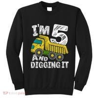 Five Construction 5th Birthday Gifts Fourth Boy 5 Years Old Sweatshirt thumb 0