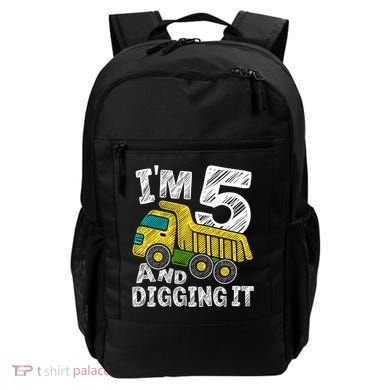 Five Construction 5th Birthday Gifts Fourth Boy 5 Years Old Backpack