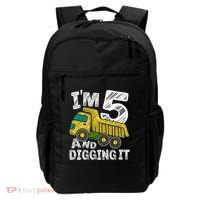 Five Construction 5th Birthday Gifts Fourth Boy 5 Years Old Backpack thumb 0