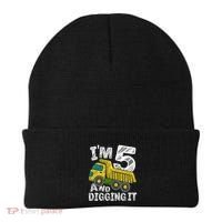 Five Construction 5th Birthday Gifts Fourth Boy 5 Years Old Beanie thumb 0