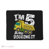 Five Construction 5th Birthday Gifts Fourth Boy 5 Years Old Mousepad thumb 0