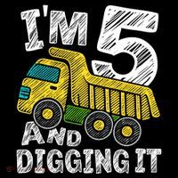 Five Construction 5th Birthday Gifts Fourth Boy 5 Years Old Mousepad thumb 1