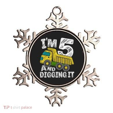 Five Construction 5th Birthday Gifts Fourth Boy 5 Years Old Ornament