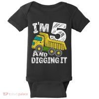 Five Construction 5th Birthday Gifts Fourth Boy 5 Years Old Baby Bodysuit thumb 0