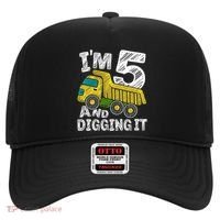 Five Construction 5th Birthday Gifts Fourth Boy 5 Years Old Hat thumb 0