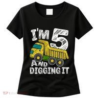 Five Construction 5th Birthday Gifts Fourth Boy 5 Years Old Women's T-Shirt thumb 0