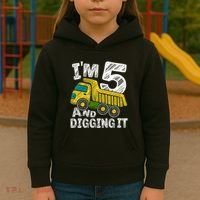Five Construction 5th Birthday Gifts Fourth Boy 5 Years Old Kids Hoodie thumb 3