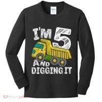 Five Construction 5th Birthday Gifts Fourth Boy 5 Years Old Kids Long Sleeve Shirt thumb 0