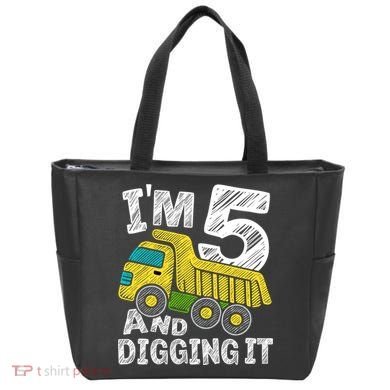 Five Construction 5th Birthday Gifts Fourth Boy 5 Years Old Tote Bag