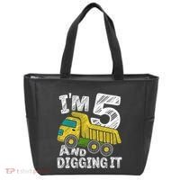 Five Construction 5th Birthday Gifts Fourth Boy 5 Years Old Tote Bag thumb 0