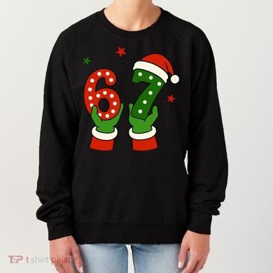 Funny Christmas 67 Six Seven Santa Women's Sweatshirt