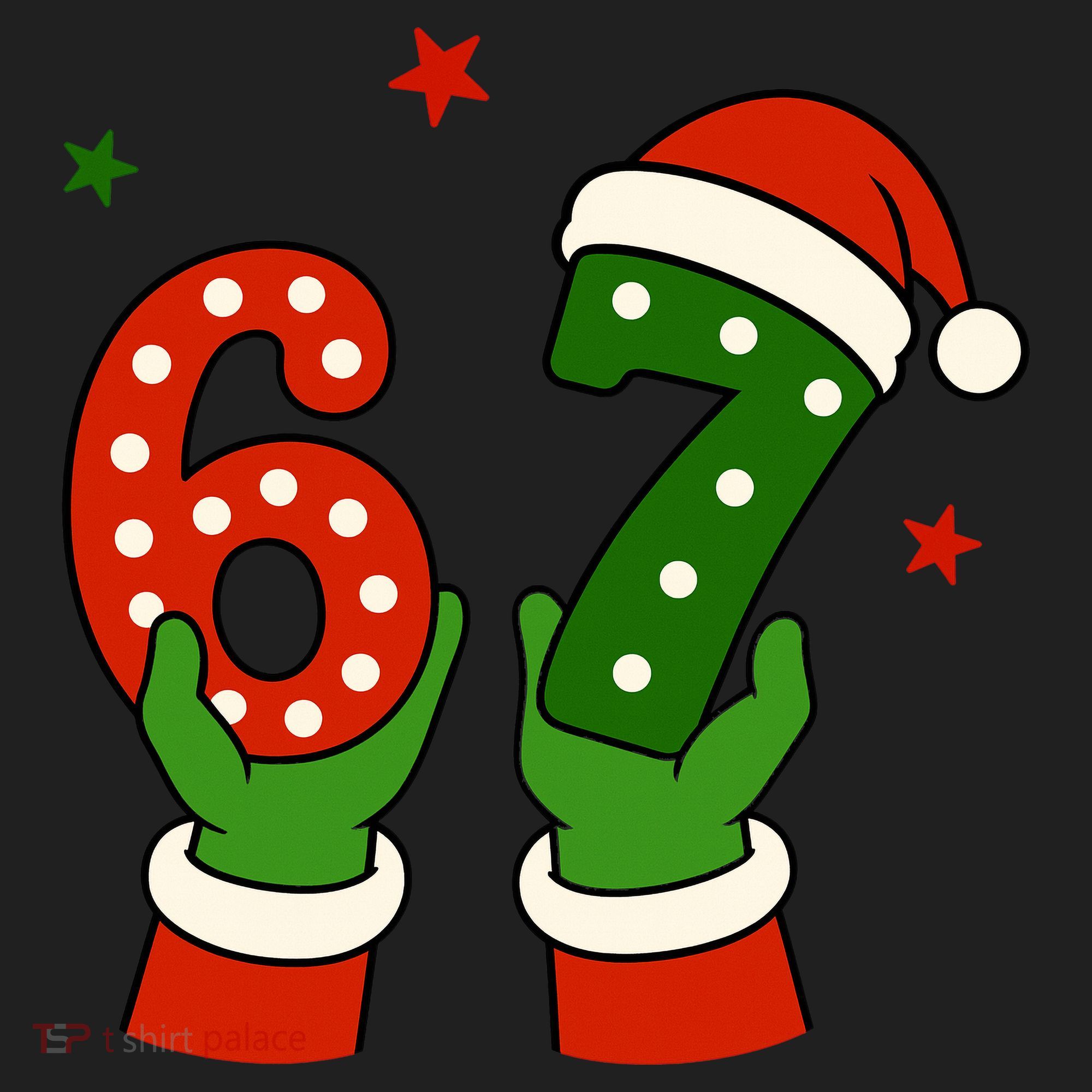 Funny Christmas 67 Six Seven Santa Women's Sweatshirt
