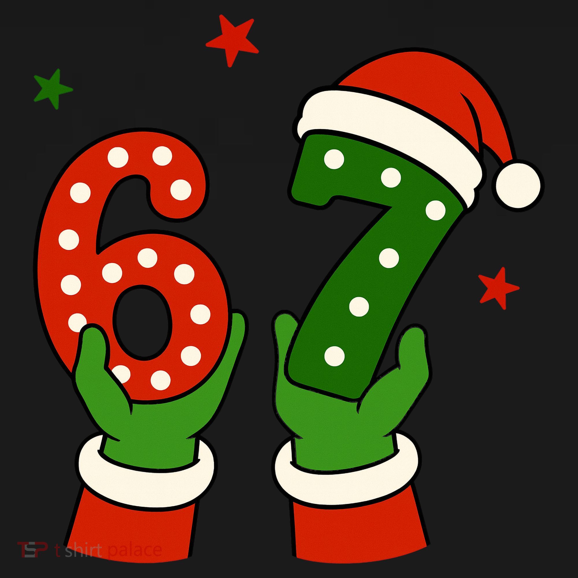 Funny Christmas 67 Six Seven Santa Toddler Hoodie