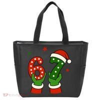 Funny Christmas 67 Six Seven Santa Tote Bag thumb 0