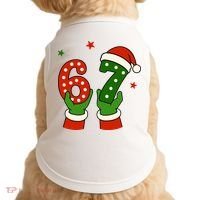 Funny Christmas 67 Six Seven Santa Doggie Tank thumb 0