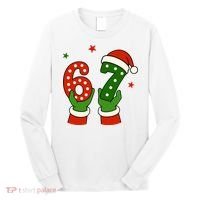 Funny Christmas 67 Six Seven Santa Long Sleeve Shirt thumb 0