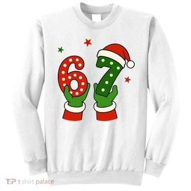 Funny Christmas 67 Six Seven Santa Sweatshirt