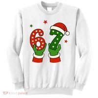 Funny Christmas 67 Six Seven Santa Sweatshirt thumb 0