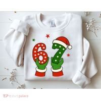 Funny Christmas 67 Six Seven Santa Sweatshirt thumb 2