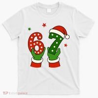 Funny Christmas 67 Six Seven Santa T-Shirt thumb 0