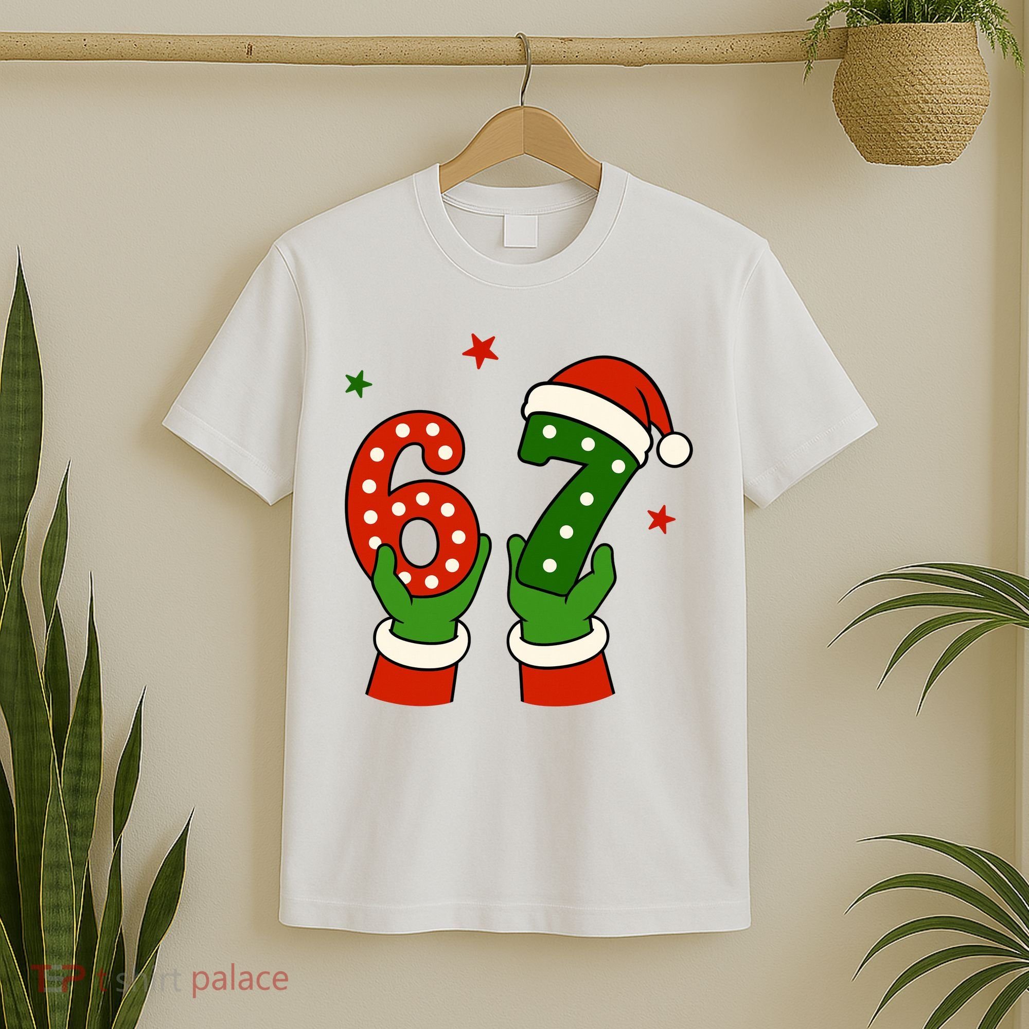 Funny Christmas 67 Six Seven Santa T-Shirt