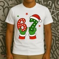 Funny Christmas 67 Six Seven Santa T-Shirt thumb 3