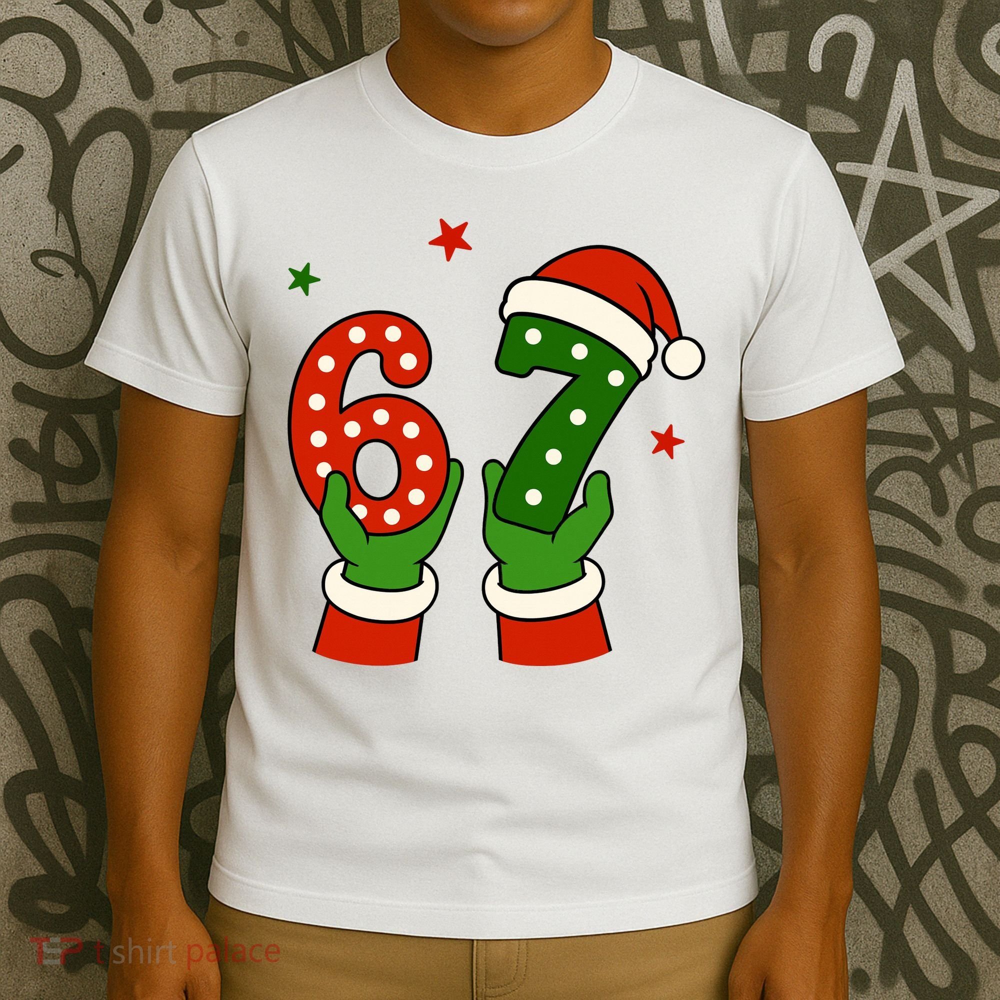 Funny Christmas 67 Six Seven Santa T-Shirt