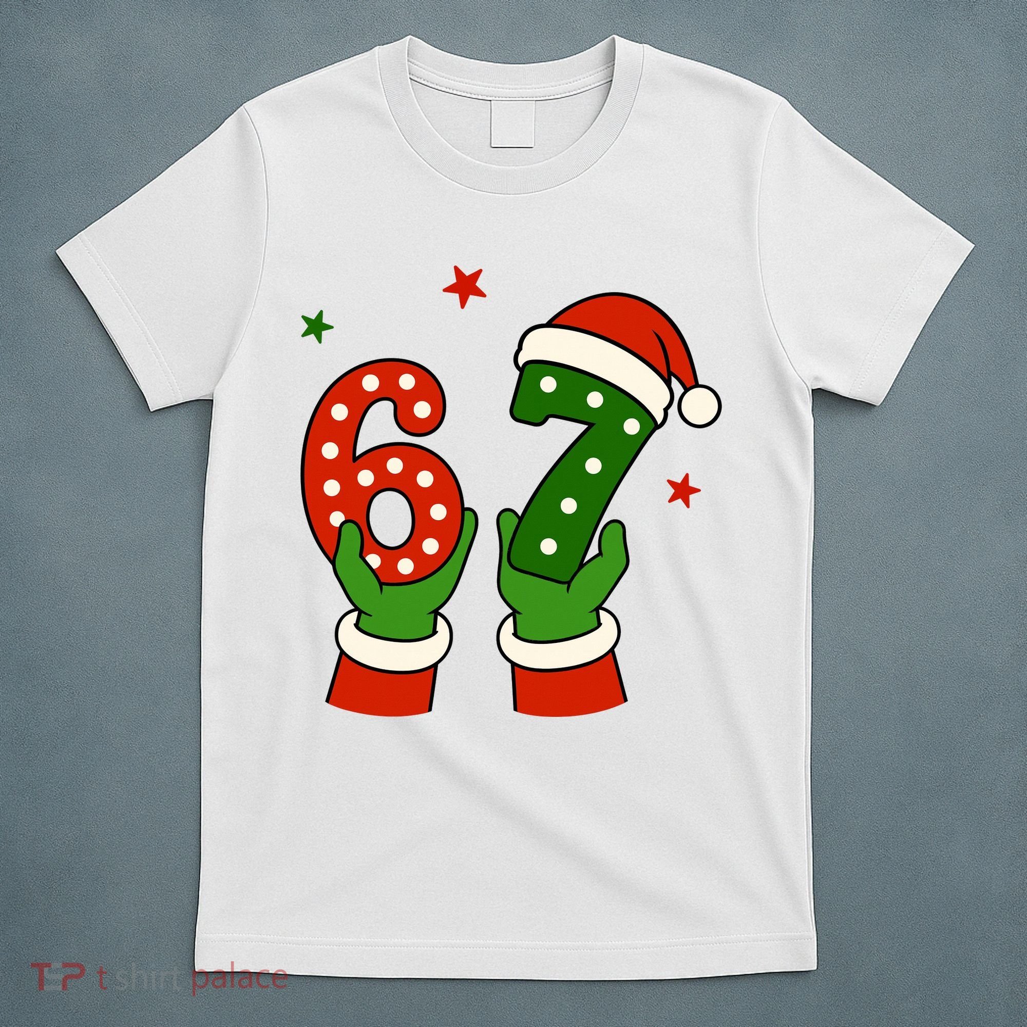 Funny Christmas 67 Six Seven Santa T-Shirt