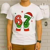 Funny Christmas 67 Six Seven Santa T-Shirt thumb 6