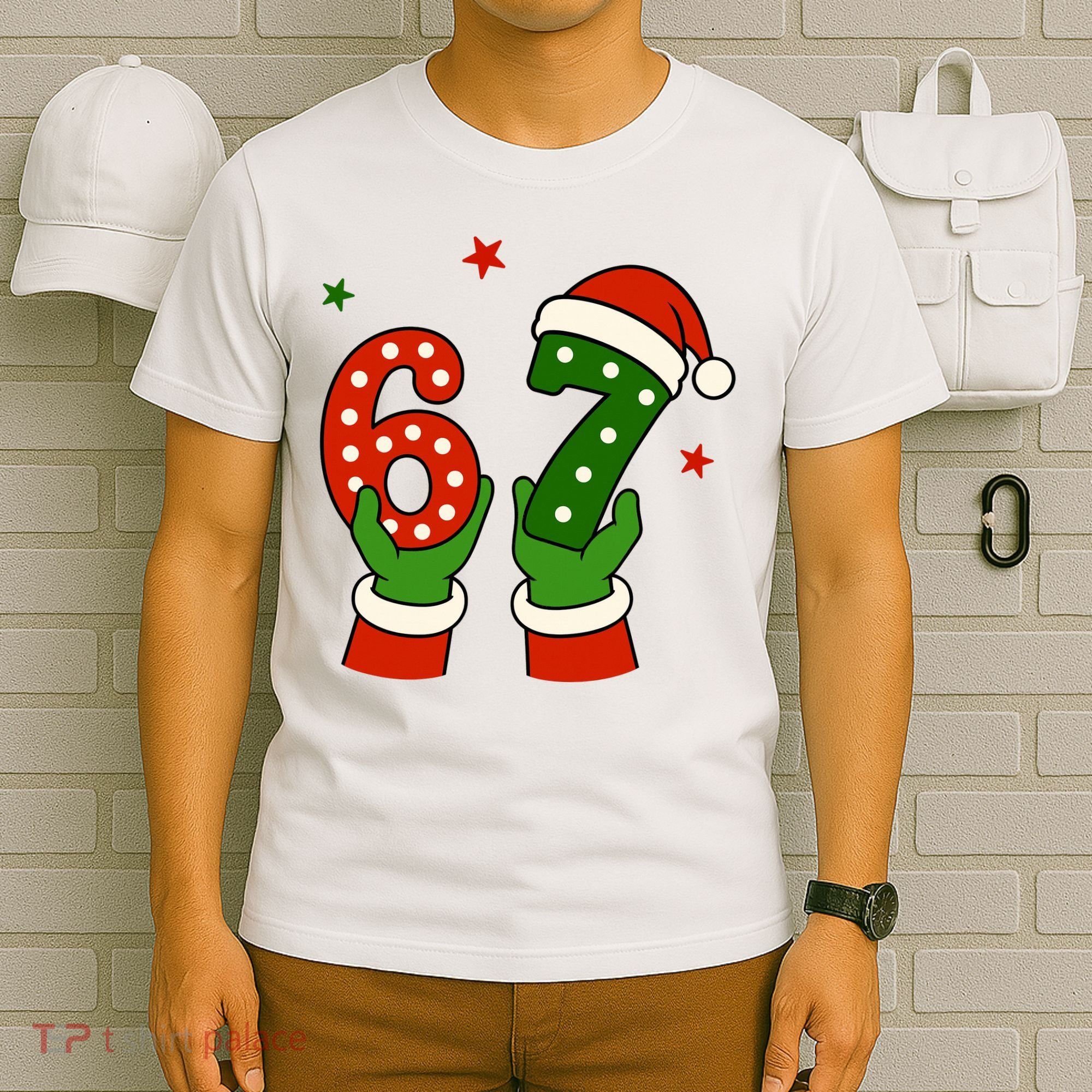 Funny Christmas 67 Six Seven Santa T-Shirt