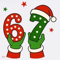 Funny Christmas 67 Six Seven Santa Bucket Hat thumb 4