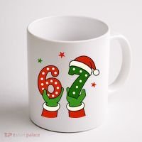 Funny Christmas 67 Six Seven Santa Coffee Mug thumb 1