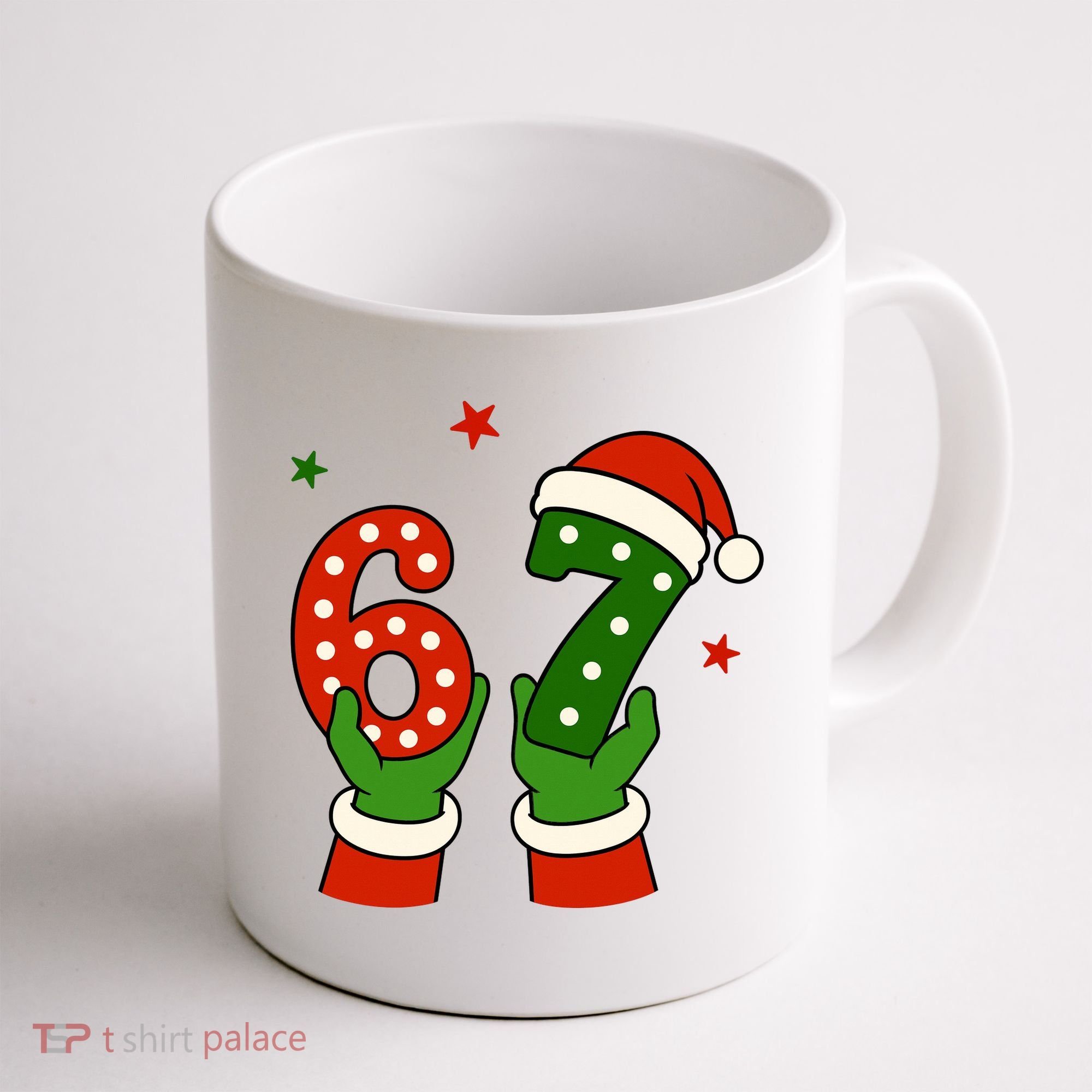 Funny Christmas 67 Six Seven Santa Coffee Mug