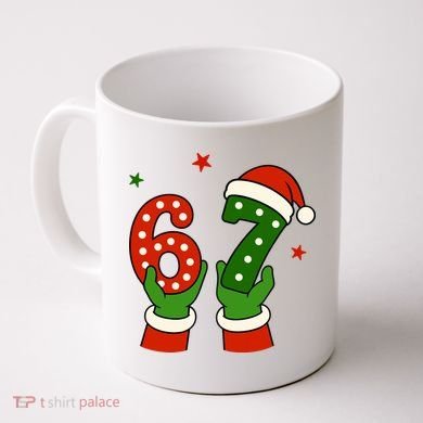 Funny Christmas 67 Six Seven Santa Coffee Mug