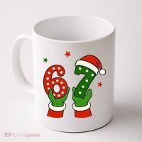 Funny Christmas 67 Six Seven Santa Coffee Mug thumb 0