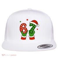 Funny Christmas 67 Six Seven Santa Flat Bill Trucker Hat thumb 0