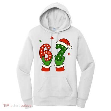 Funny Christmas 67 Six Seven Santa Women's Hoodie