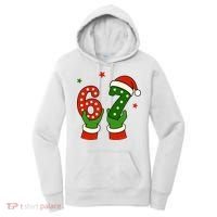 Funny Christmas 67 Six Seven Santa Women's Hoodie thumb 0