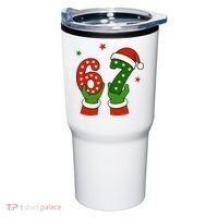 Funny Christmas 67 Six Seven Santa Tumbler thumb 0
