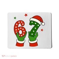 Funny Christmas 67 Six Seven Santa Mousepad thumb 0