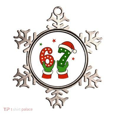 Funny Christmas 67 Six Seven Santa Ornament