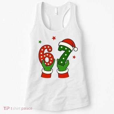 Funny Christmas 67 Six Seven Santa Women's Tank Top