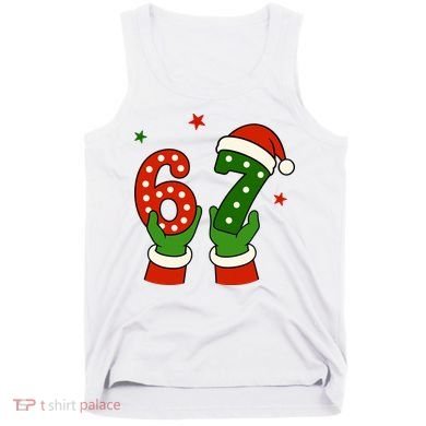 Funny Christmas 67 Six Seven Santa Tank Top