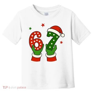 Funny Christmas 67 Six Seven Santa Toddler T-Shirt