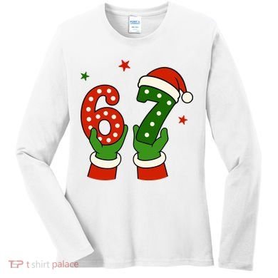 Funny Christmas 67 Six Seven Santa Women's Long Sleeve Shirt