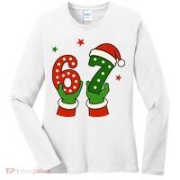 Funny Christmas 67 Six Seven Santa Women's Long Sleeve Shirt thumb 0
