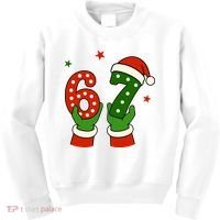 Funny Christmas 67 Six Seven Santa Kids Sweatshirt thumb 0