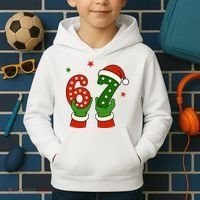 Funny Christmas 67 Six Seven Santa Kids Hoodie thumb 2