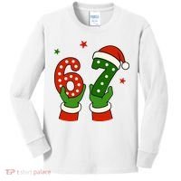 Funny Christmas 67 Six Seven Santa Kids Long Sleeve Shirt thumb 0